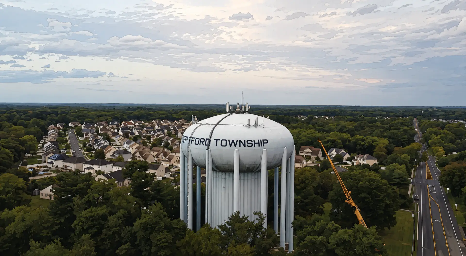 Aerial view of South Jersey served by FT Tree Service